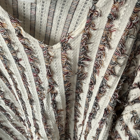 NWT VINTAGE Lagenlook Made in USA Textured Stripe Blouse LOOM WEAR - Picture 4 of 7